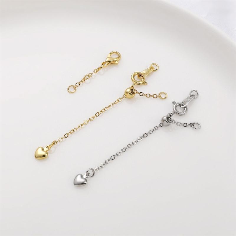 Multipurpose Adjustable Length Chain Lobster Clasp Extension Chain Charm Pendant for Comfort Fits Jewelry Accessory