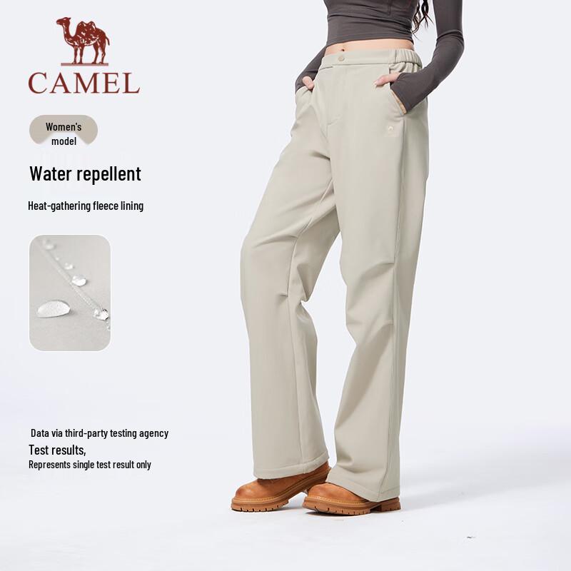 CAMEL Fleece-Lined Outdoor Cargo Trousers