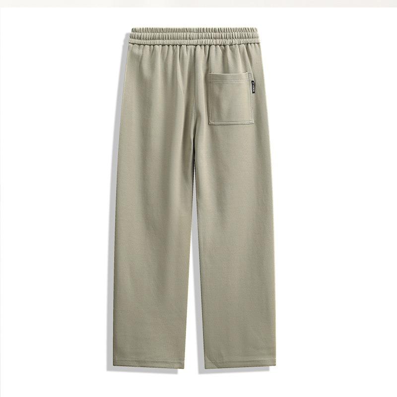 Spring and autumn new men's casual pants loose and versatile solid color wide-leg pants straight casual sports trousers