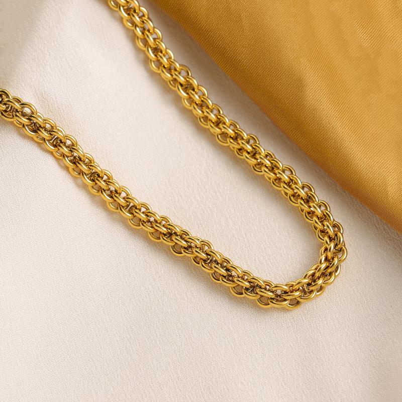 INSSGG Luxury Gold Cuban Chain Necklace