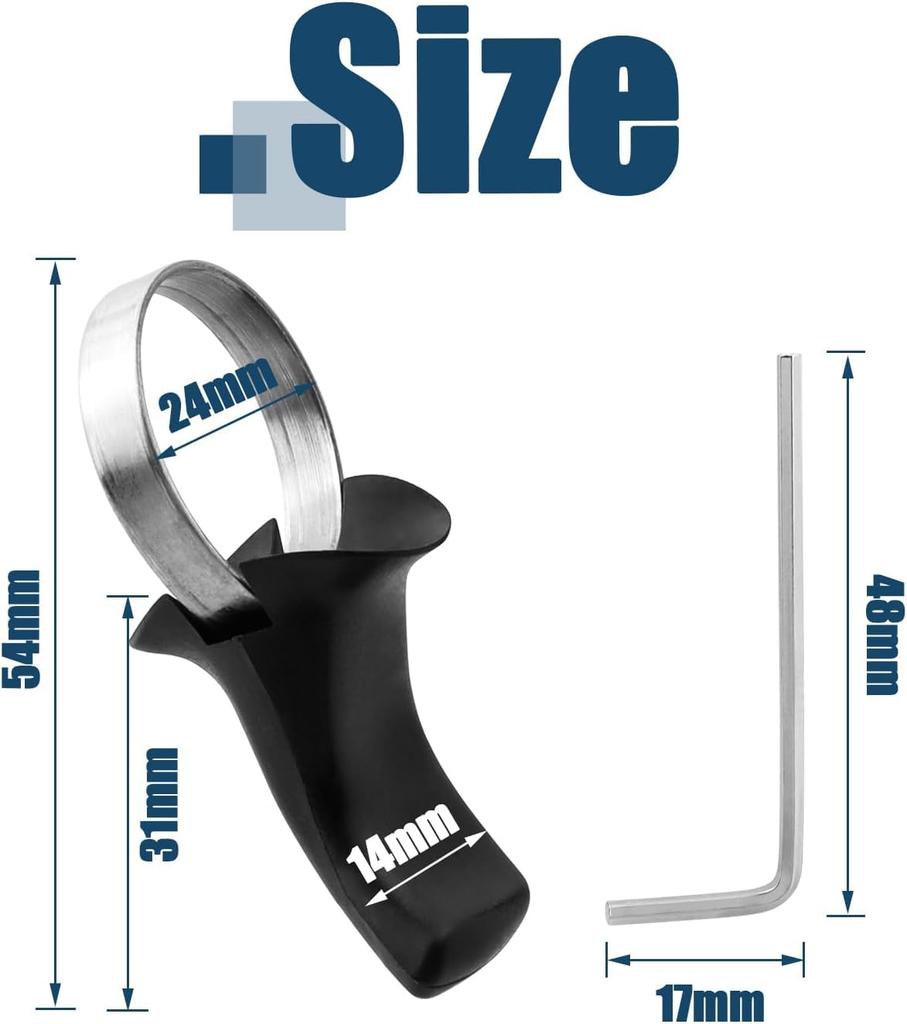 Bestgle Bicycle Thumb Rest Aluminum Alloy Auxiliary Handlebar End Thumb Rest Cycling Accessories for Road Bike Universal Comfortable Lightweight Thumb