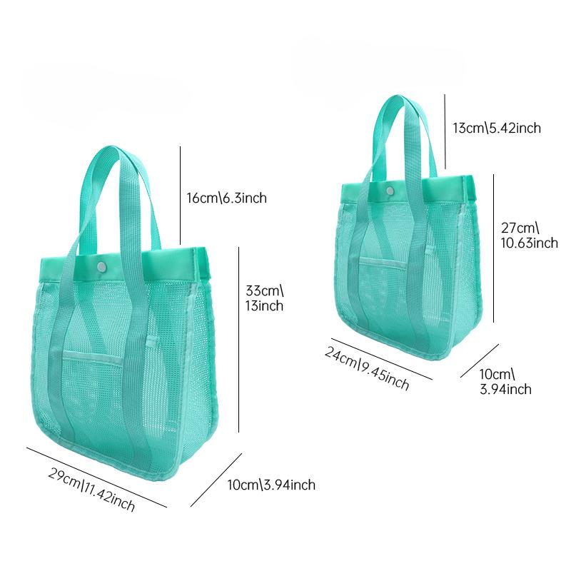 Handheld Wash Bag Large Size Bath Bag Mesh Bag Beach Toy Storage Bag Miscellaneous Grid Storage Bag