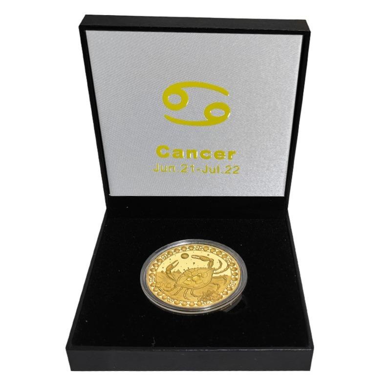 Doce Medallas Conmemorativas de Constelaciones Monedas de Oro del Hada de los Dientes 12 Artesanías del Zodiaco Monedas Europeas y Americanas Monedas de Constelaciones del Guardián de la Suerte