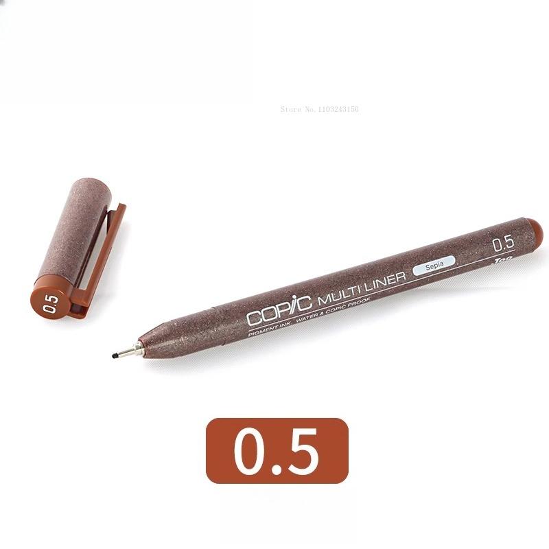 Japanese Colored Hook Line Pen Waterproof Art Supplies Anime Architectural Design Ink Tube Drawing Pen Watercolor Outline Marker