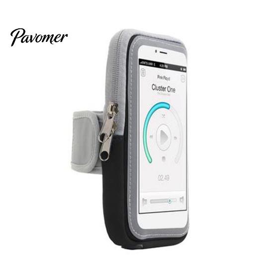 Wrist Bag Running Arm High Capacity Double Zippers Earphone Jack Touch Screen Double-layer Storage Mobile Phone Fasten Tape Outdoor Men And Women for