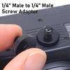 1-6pcs 1/4" Male To 1/4" Male Threaded Tripod Screw Adapter Double Head Stud Mounting Thread Converter for Camera Tripod Mic