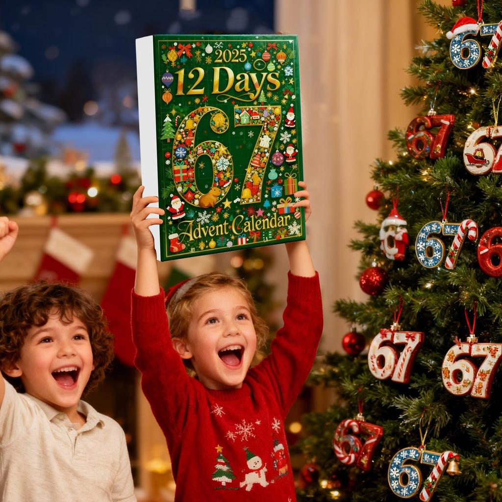 67 Ornaments For Christmas Tree 12-Day 2D Acrylic Funny Party Supplies 67 Christmas Ornament For Fall Winter Garden Indoor