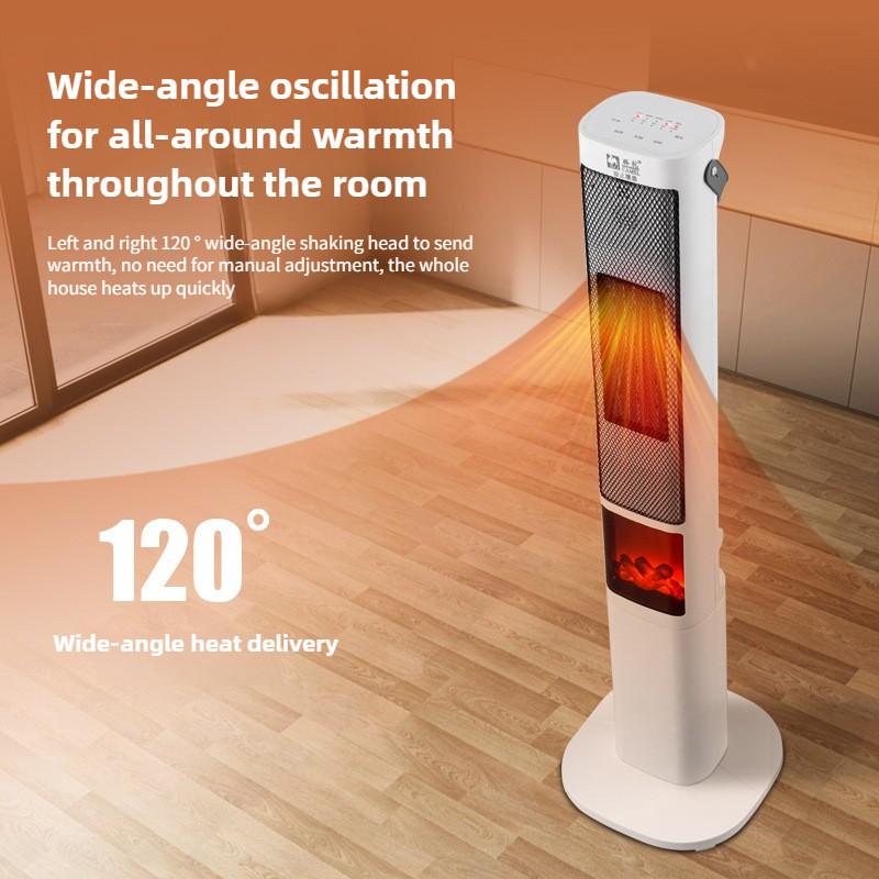 2000W High Power Warm Air Machine Electric Heater Household Energy-saving Hot Air Blower 3D Simulation Flame Fireplace