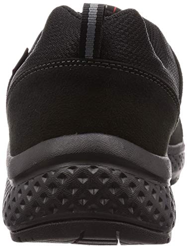 Moonstar SPLT M196 Men's Waterproof Walking Sneakers for All Weather Conditions, Wide Width, Size 27.0 cm, 4E, Black