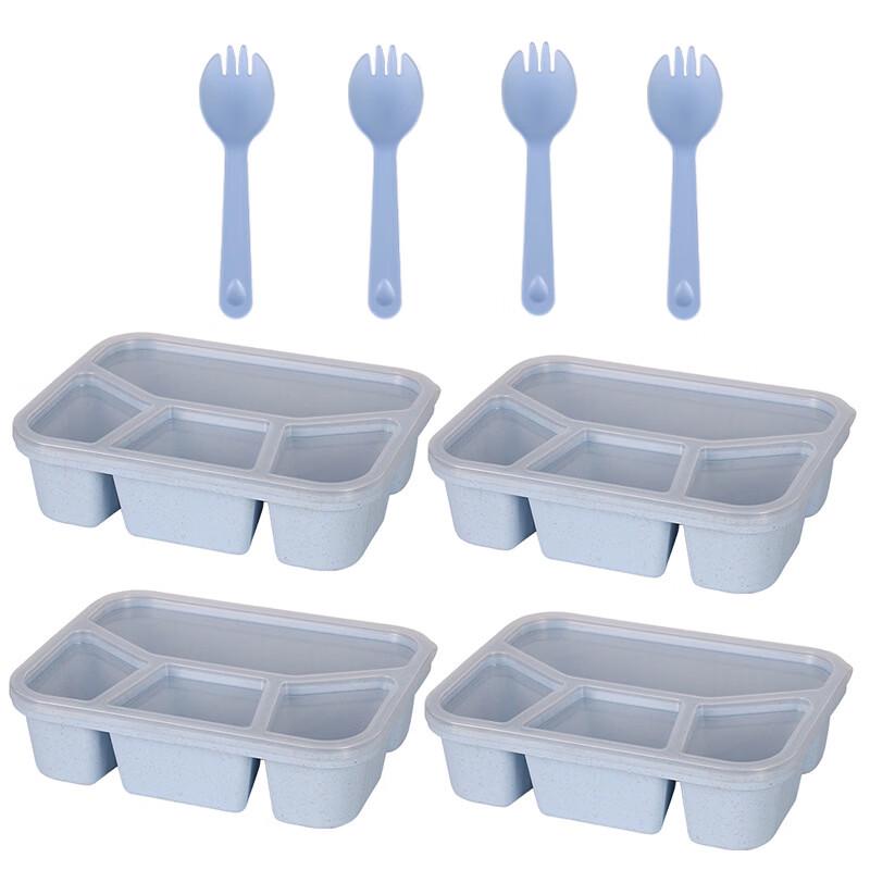 Wheat Straw 4-Compartment Bento Box