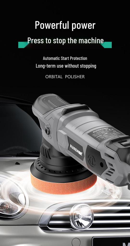 Dual-Voltage Eccentric DA Car Polishing & Waxing Machine with Variable Speed Adjustment