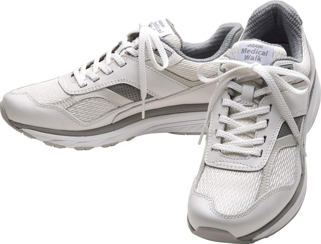 Asahi Medical Walk Walking Shoes, KV78401, Women's, Size 22.0 Cm, 3E, with SHM Technology To Prevent Knee Problems