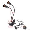 UK 2-head Flexible Clip LED Light Lamp Bulb Holder Socket Converter