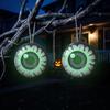 Creative Festival Door Ornaments Halloween Glowing Eyes, Glow in The Dark Eyeball Wooden Hanging Sign, Spooky Outdoor Courtyard Holiday Decor