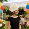 Genomskinlig Nätblomma Fascinatorhatt Vintage Tebjudning Dam Vävhatt Bröllop Cocktail
