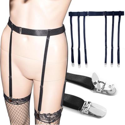European & American Fashion Women's Garter Belt with Elastic Stocking Clips