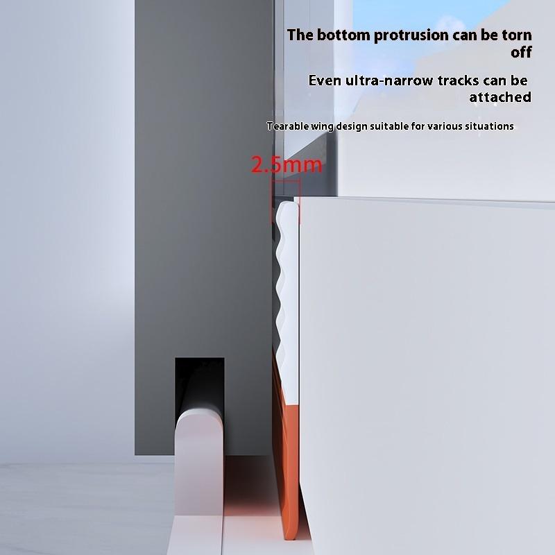 1PC TPE Triple Layer Window Seal Strip 2/4M Windproof Dust-proof Noise Reduction Weatherstrip Self Adhesive Door Seal Strip