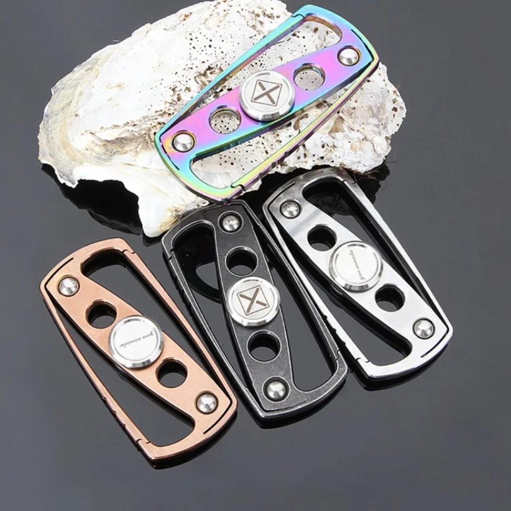 Fidget Spinner Roller Keychain Metal Hand Fingertip Spinning Top Tip EDC Stress Reducing Toys Anti Anxiety Adults Men Children