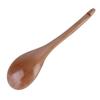 5Pcs Wooden Soup Spoon with Curved Handle Multi Purpose Rice Scoop for Home Kitchen(Wood Color )