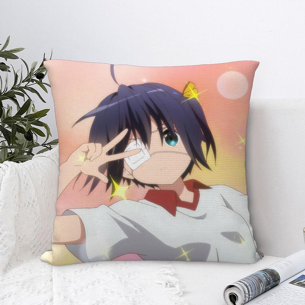 Anime T-Takanashi Rikka Pillow Case Sofa Decorative Home Double-sided Print Plush Square Throw Pillow Covers Cushion Decor Cover