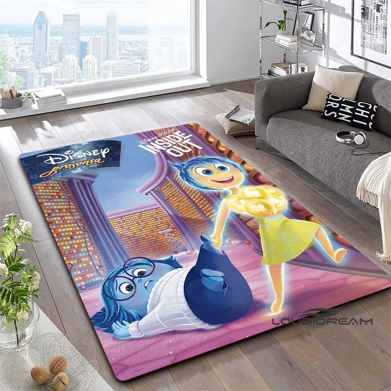 2026 New Inside Out 2 Cartoon Print Rug, Bedroom/Living Room Floor Mat, Large-Area Home Decor Anti-Slip Mat
