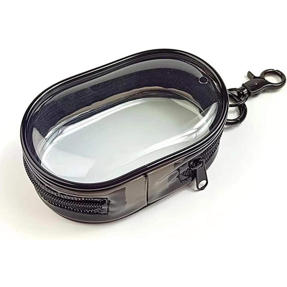 Clear Storage Box with Keychain – 1PCS Portable Small Organizer Bag for Headphones, Charging Cables, Jewelry & Accessories