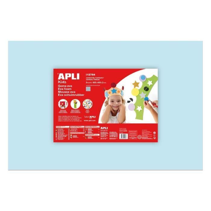 APLI 1 feuille de mousse caoutchouc - Bleu clair