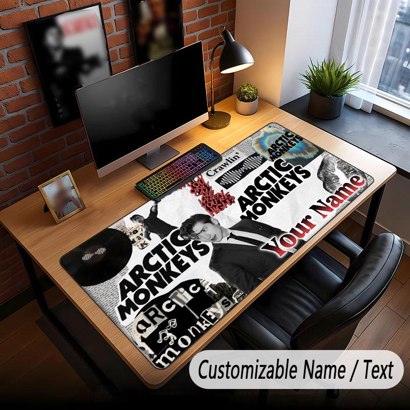 Custom Name Extended Mouse Pad,Arctic Monkeys Gaming Desk Mat For Home Office Desktop Decor