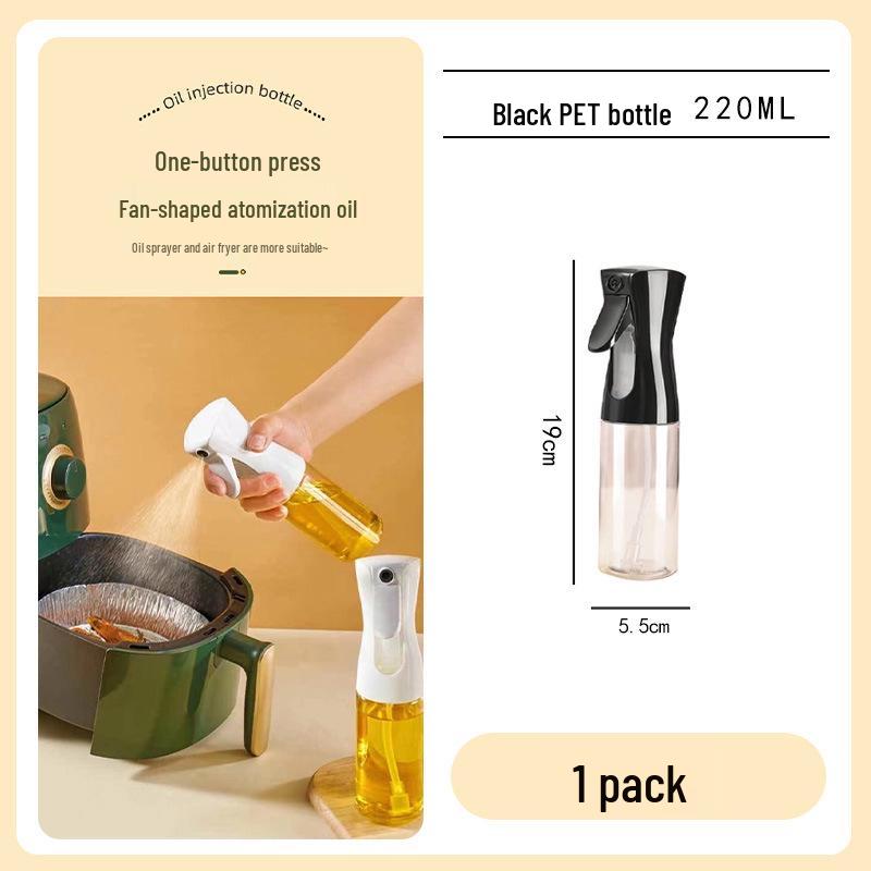 Glass Oil Sprayer Bottle for Kitchen, BBQ, and Air Fryer - Food Grade Oil Storage and Press Can