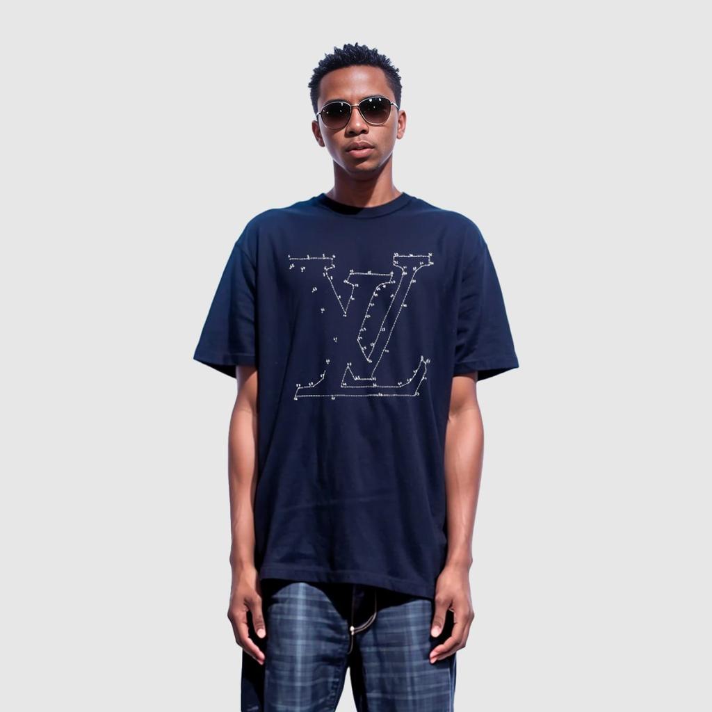 Louis Vuitton T Shirt Men's Blue 1A96L5