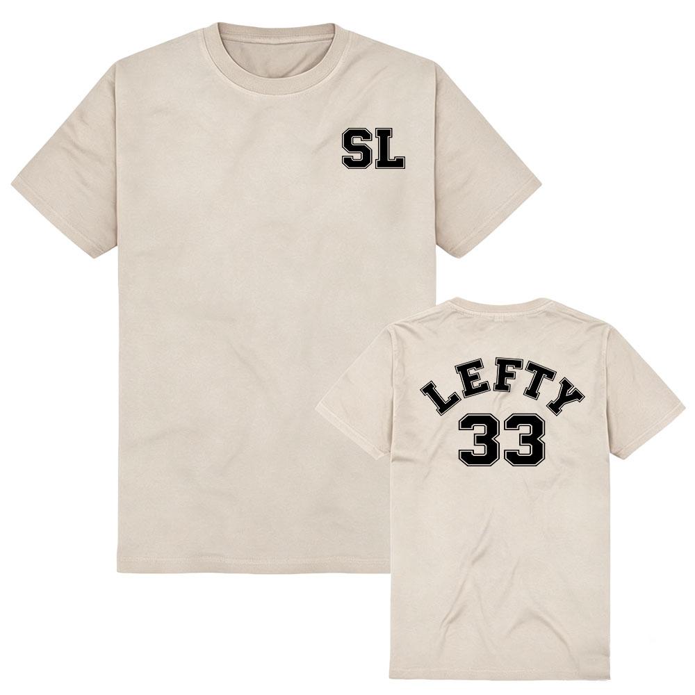 STELLA Lefty Varsity T-Shirt Kurzarm Baumwolle Sommer T-Shirt Unisex Streetwear Lässig Rundhals Lässige Mode Oberteile Grafikdruck