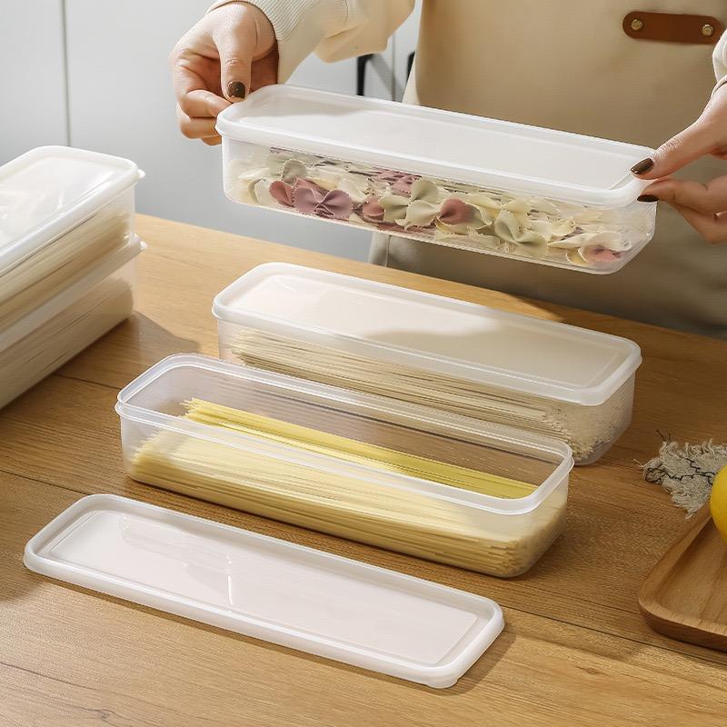Rectangular noodle storage box food-grade kitchen grain noodles plastic sealed refrigerator crisper transparent box