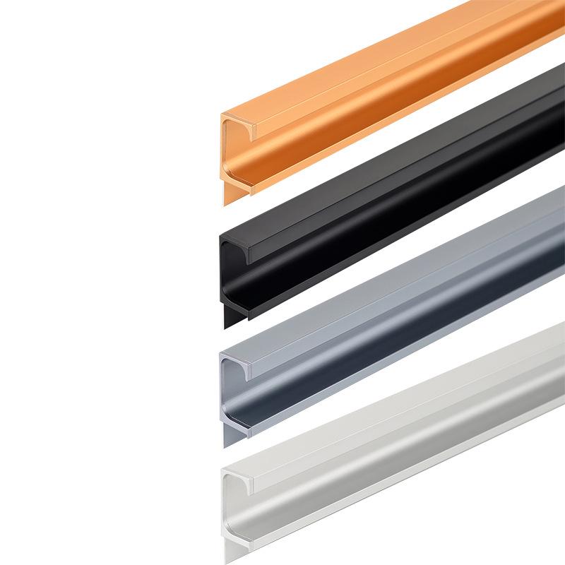 G-shaped Hidden Handle Aluminum Profile for Concealed Cabinet and Drawer Edge Banding