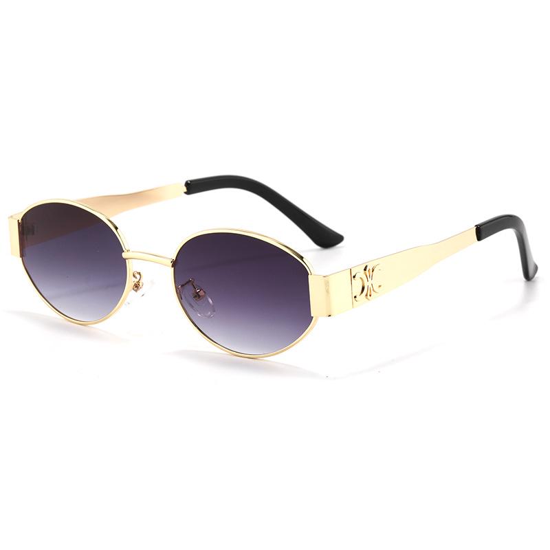 Retro Oval Street Style Sunglasses: Unisex Fashion Eyewear