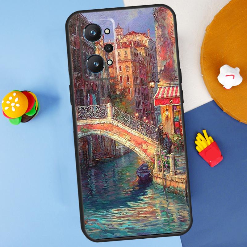 Travel italy Street Venice For Realme GT 6 6T 5 GT7 Pro C61 C75 C55 C51 C21Y C25S C67 C53 13 12 10 11 14 Pro Plus Case
