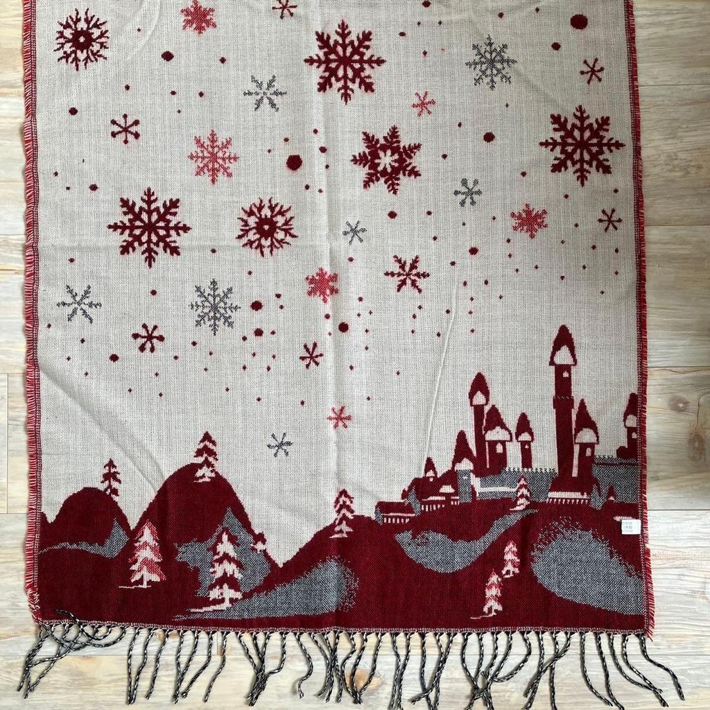 Used Pashmina Christmas Snowflake Shawl Scarf