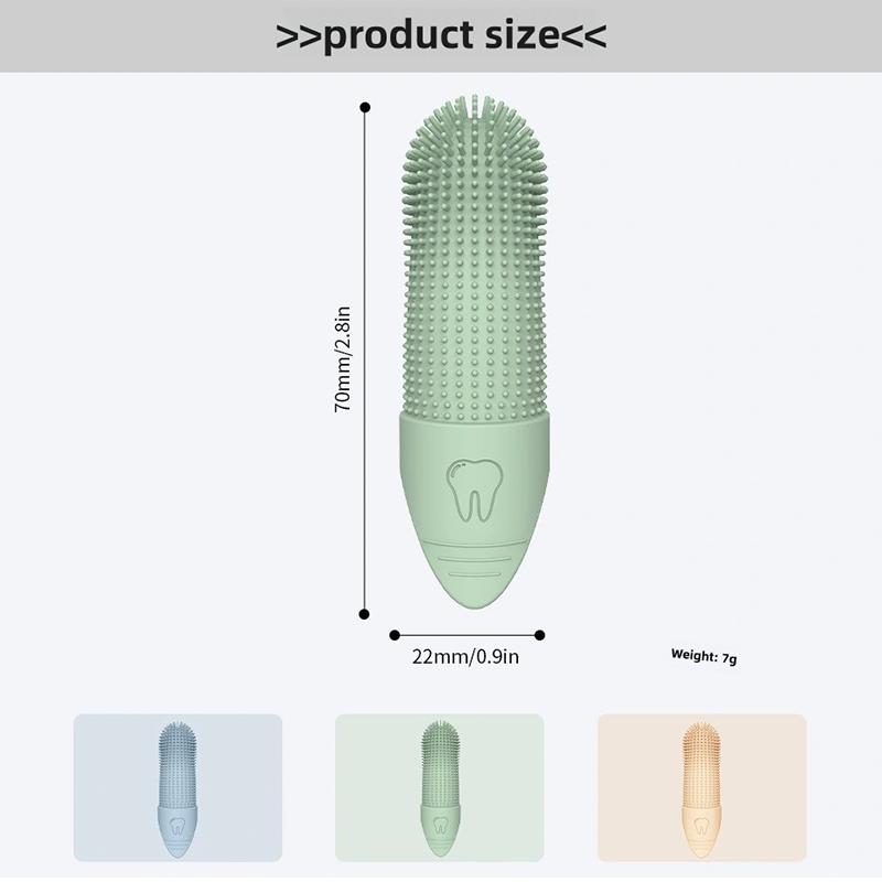 Periuță de dinți pentru câini, periuță de dinți pentru degete de curățare 360° pentru câini, periuță de dinți pentru degete din silicon de calitate alimentară pentru câini și pisici Îngrijire dentară