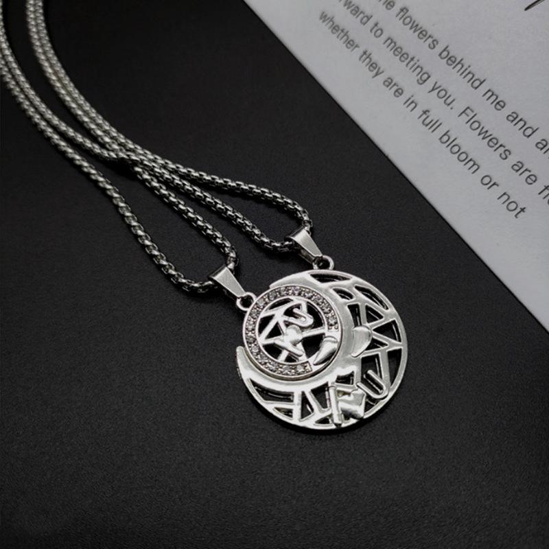 

Stainless Steel Heart Pendant Necklace for Couples - European & American Fashion, Valentine s Day Gift