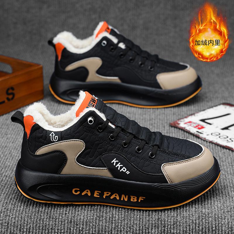 Mode CYYTL Pelz Warm Winter Herrenschuhe Sneaker Lässig Outdoor Plateau Leder Sport Wandern Designer Luxus Tennis Slipper Schneestiefel