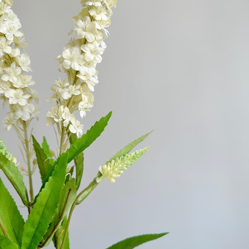 3pcs Lavender Flowers Artificial Off-White Faux Lavender Floral for Home Fabric Flowers Arrangement Decor Weding Party