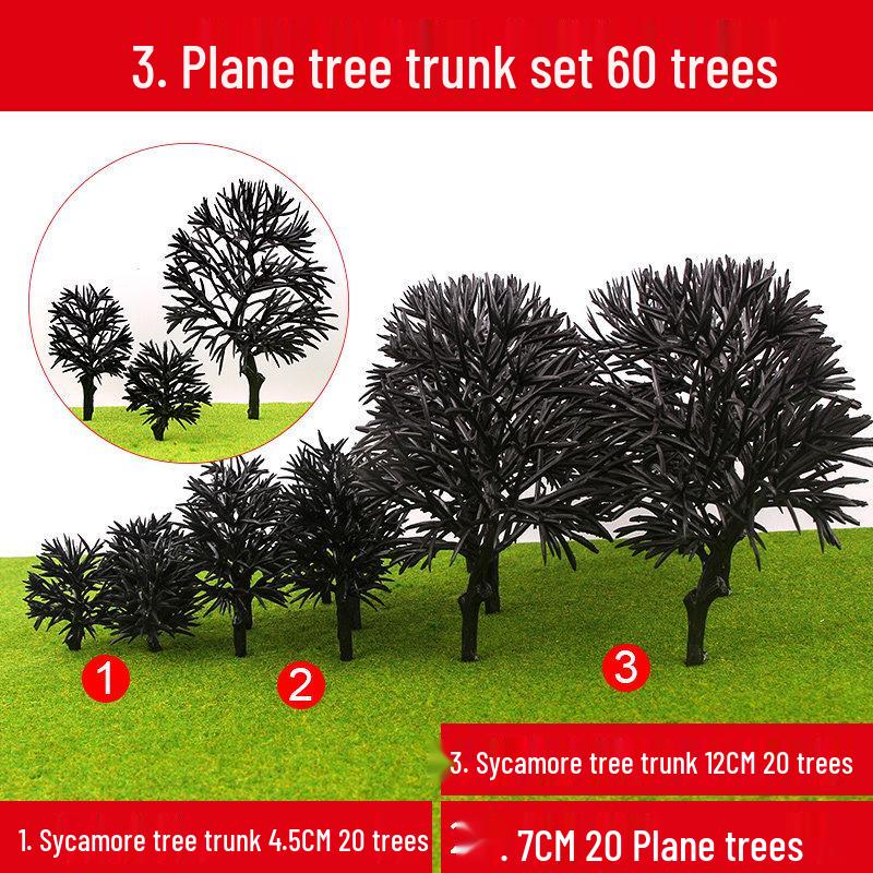 DIY Model Tree Set: Finished Landscape, Terrain, and Street Tree Ornaments