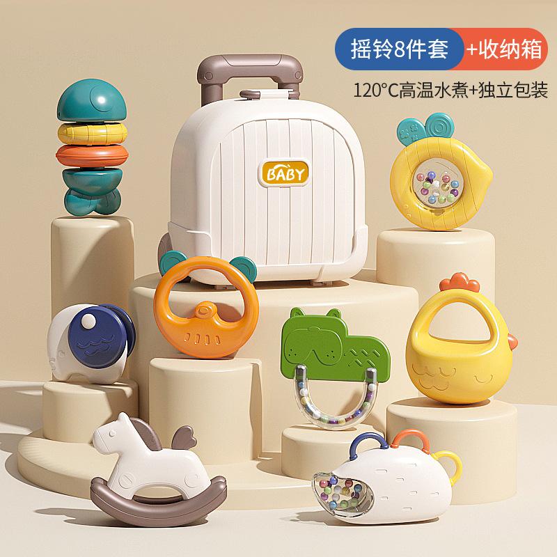 

Новорожденный колокольчик 0-6 месяцев мальчики и девочки могут жевать кипяченый зубной клей для успокоения раннего развития детские игрушки оранжевый