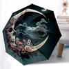1pc Moonlit Skull Automatic Open/CloseUmbrella,Compact Umbrella for Men & Women Day Gift.N062