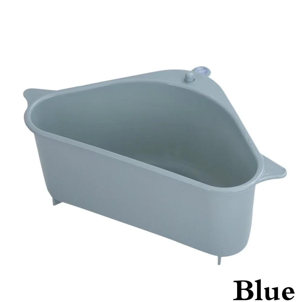 1 Pcs Triangle Sink Drain Basket Suction Cup Hanging Kitchen Sink Vegetable Leaf Peel Garbage Bin Sponge Cloth Storage Basket