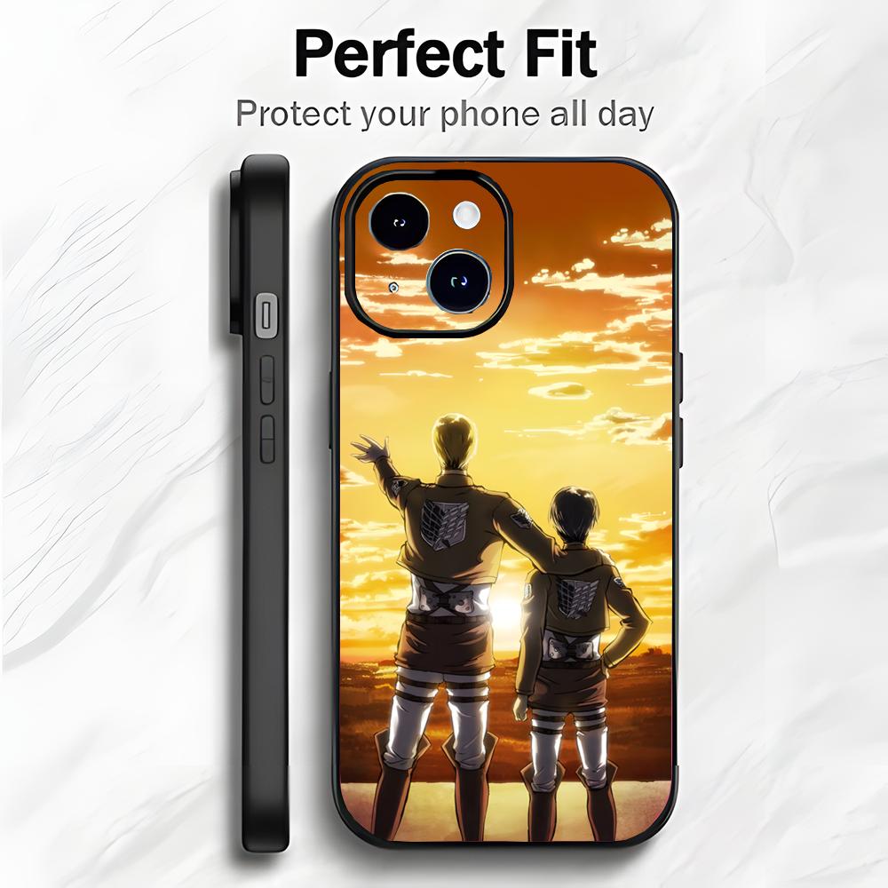 Dark Japanese Anime A-Attack On Titan Phone Case Phone Case Soft Packaging Lightweight For iPhone17 16 15 14 13ProMax