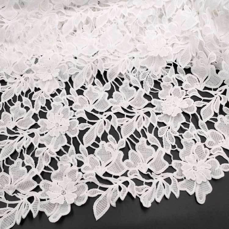 Water-soluble lace full of accessories, milk silk embroidery fabric, hollow embroidery fabric, three-dimensional appliqué