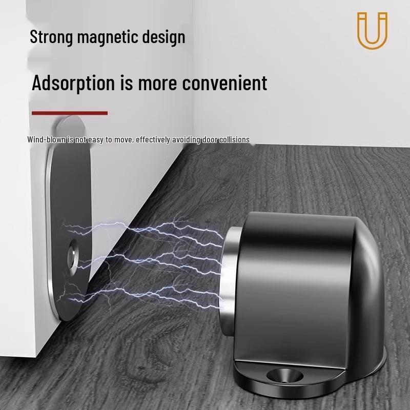 Sleva pro nováčky: Magnetický dveřní zarážka bez vrtání - Silný protikolizní design pro domov a ložnici