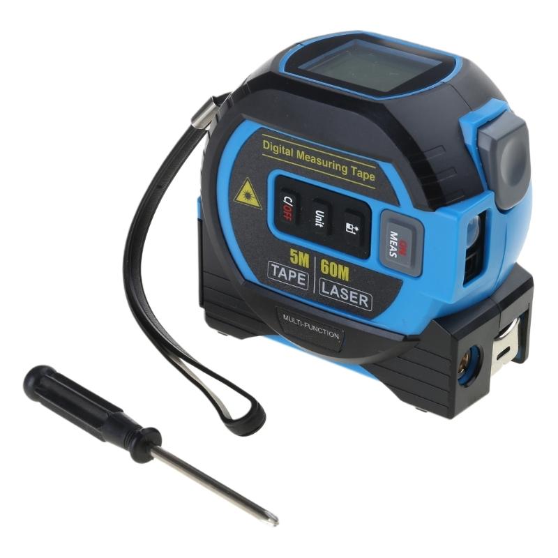 Tape Measure Digital Rangefinder High Precise with Steel Tape for Construction Builders Accurate Indoor and Outdoor Use