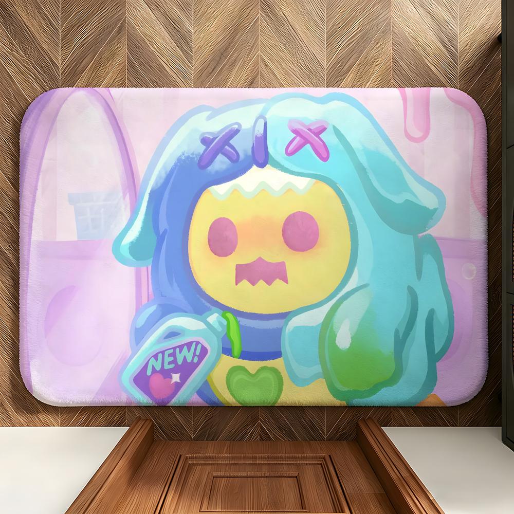 Character B-Boo B-Bear Floor Mat Soft Flannel Floor Mat Suitable for Entryways, Living Rooms, Bedrooms, and Bathrooms