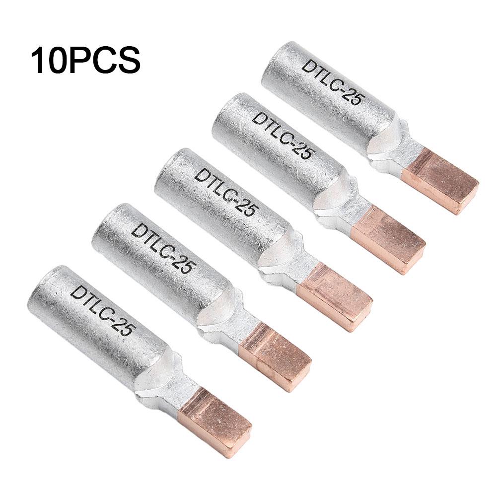 10pcs Copper Aluminum Cable Connectors Terminal 10-25mm DTLC Wire Terminal Cable Lugs Wiring Connector For Circuit Breaker